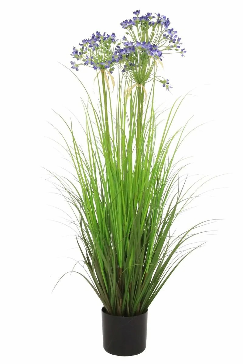 Agapanthus | Artificial Grass Agapanthus Bibianka, Blue, 4Ft/110Cm Agapanthus Agapanthus