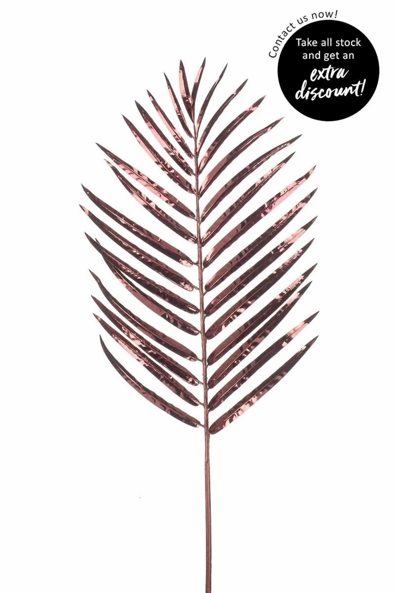 Areca palms | Decorative Palm Frond Areca Jazki, Metallic Burgundy Red, 33"/85Cm Areca palms Areca palms