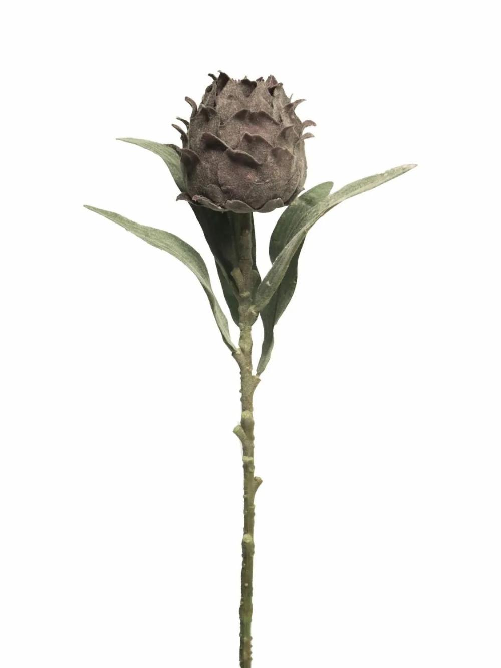 Artichoke plant | Artificial Artichoke Flower Lanqin, Burgundy, 24"/60Cm Artificial Plants Artichoke plant