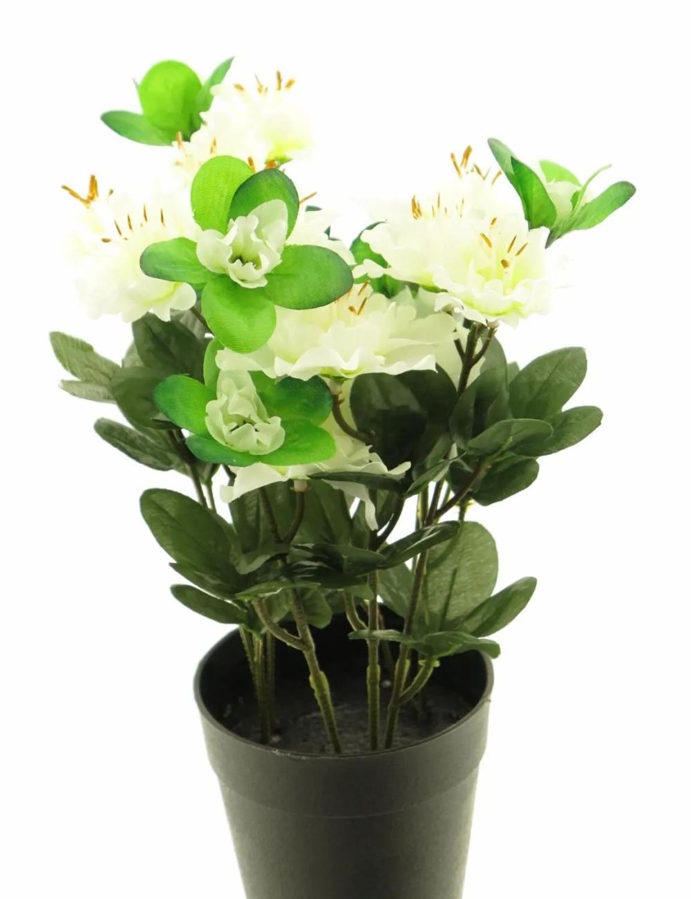 Azalea | Artificial Azalea Jingshuu, Cream, 10"/25Cm Artificial Flowers Azalea