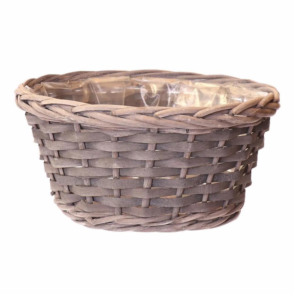 Baskets | Flower Basket Nazario, Grey, 4.7"/12Cm, Ø9"/24Cm Accessories Baskets