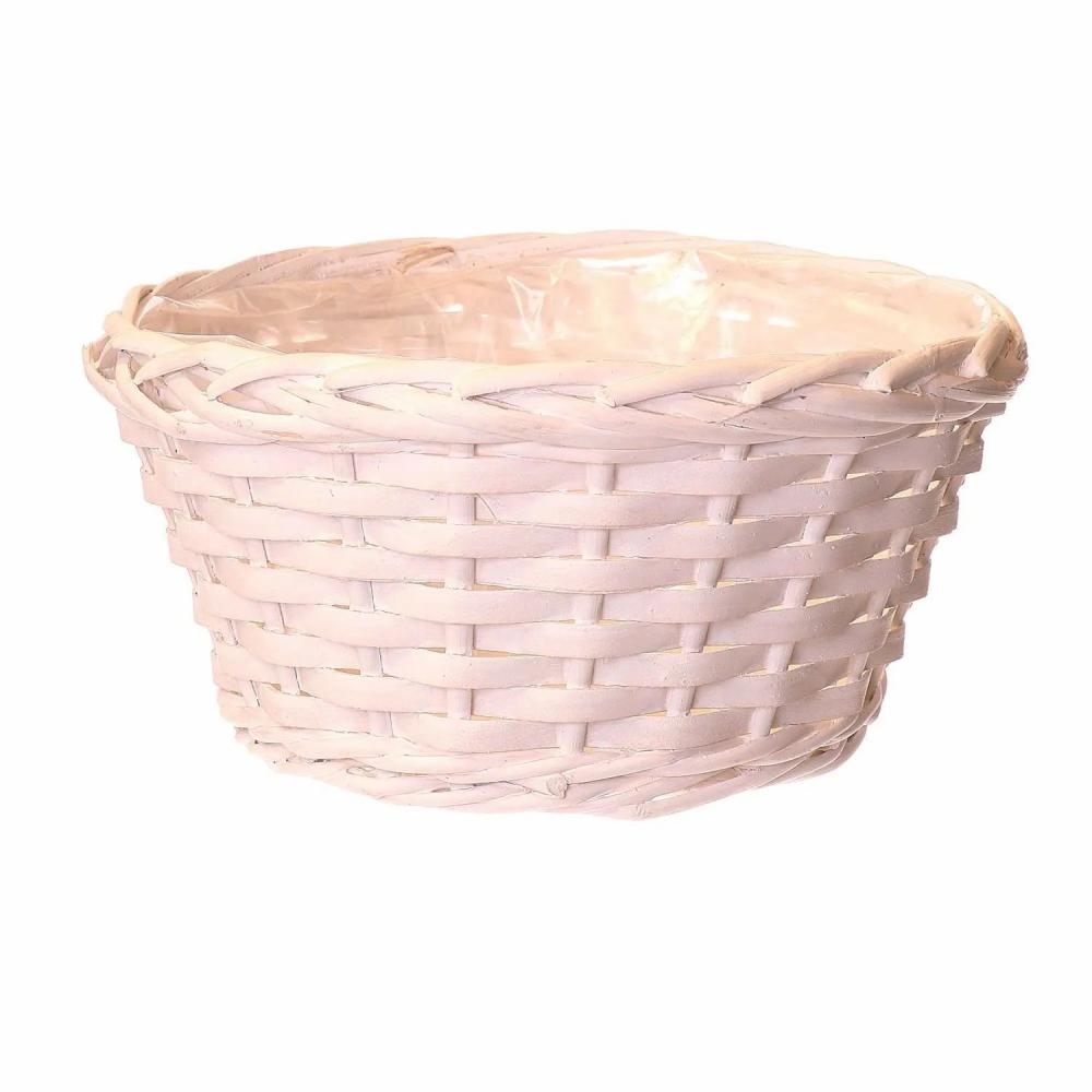 Baskets | Flower Basket Nazario, White, 4.7"/12Cm, Ø9"/24Cm Accessories Baskets