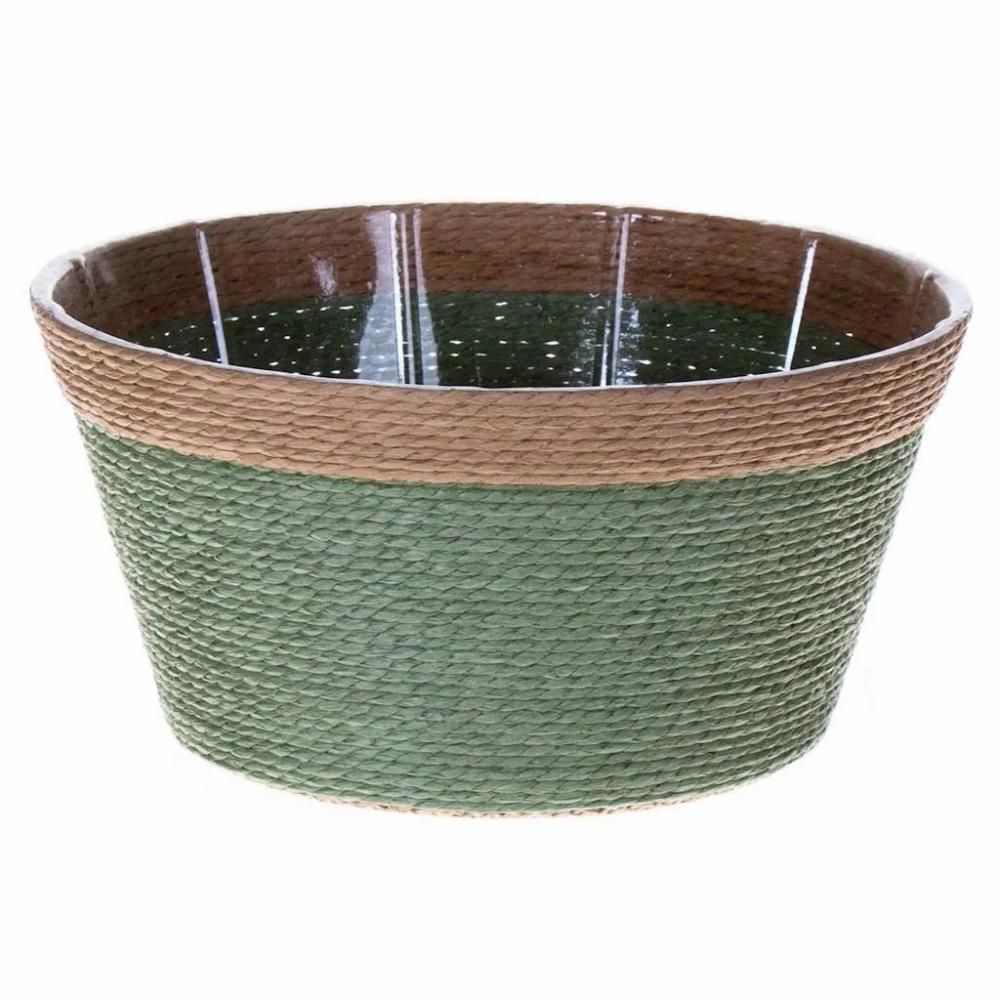 Baskets | Plant Basket Nerionko, Green-Beige, 4"/10Cm, Ø7"/19Cm Accessories Baskets