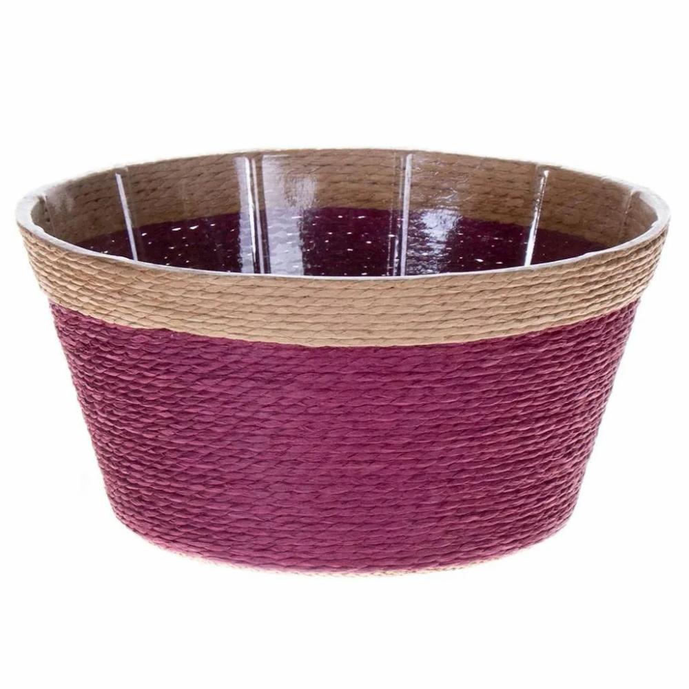 Baskets | Plant Basket Nerionko, Purple-Beige, 4"/10Cm, Ø7"/19Cm Accessories Baskets