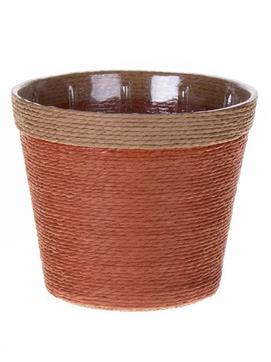 Baskets | Plant Basket Nerionko, Terracotta-Beige, 6"/16Cm, Ø7"/19Cm Accessories Baskets