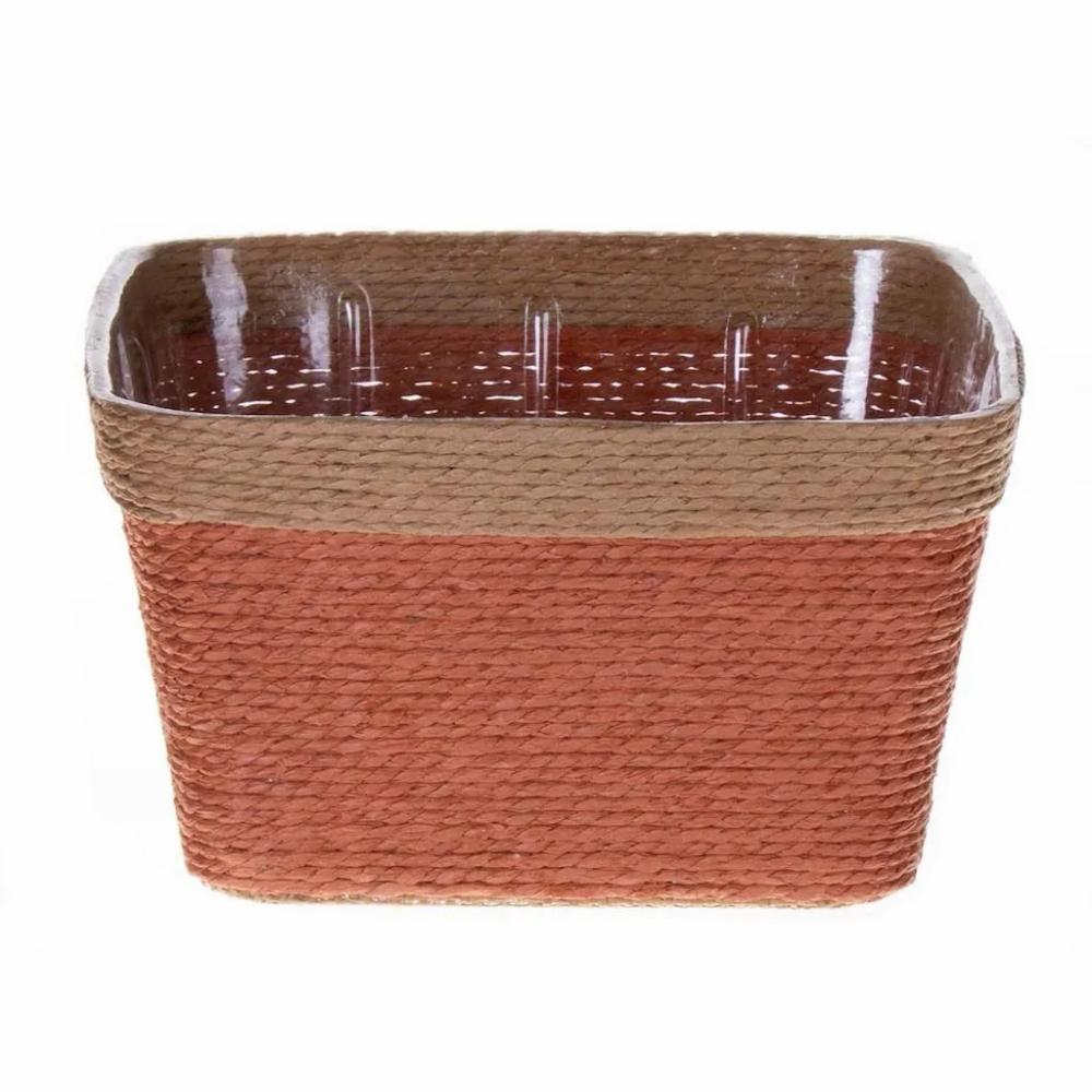 Baskets | Plant Basket Nerionko, Terracotta-Beige, 7"X7"X4"/17,5X17,5X10Cm Accessories Baskets