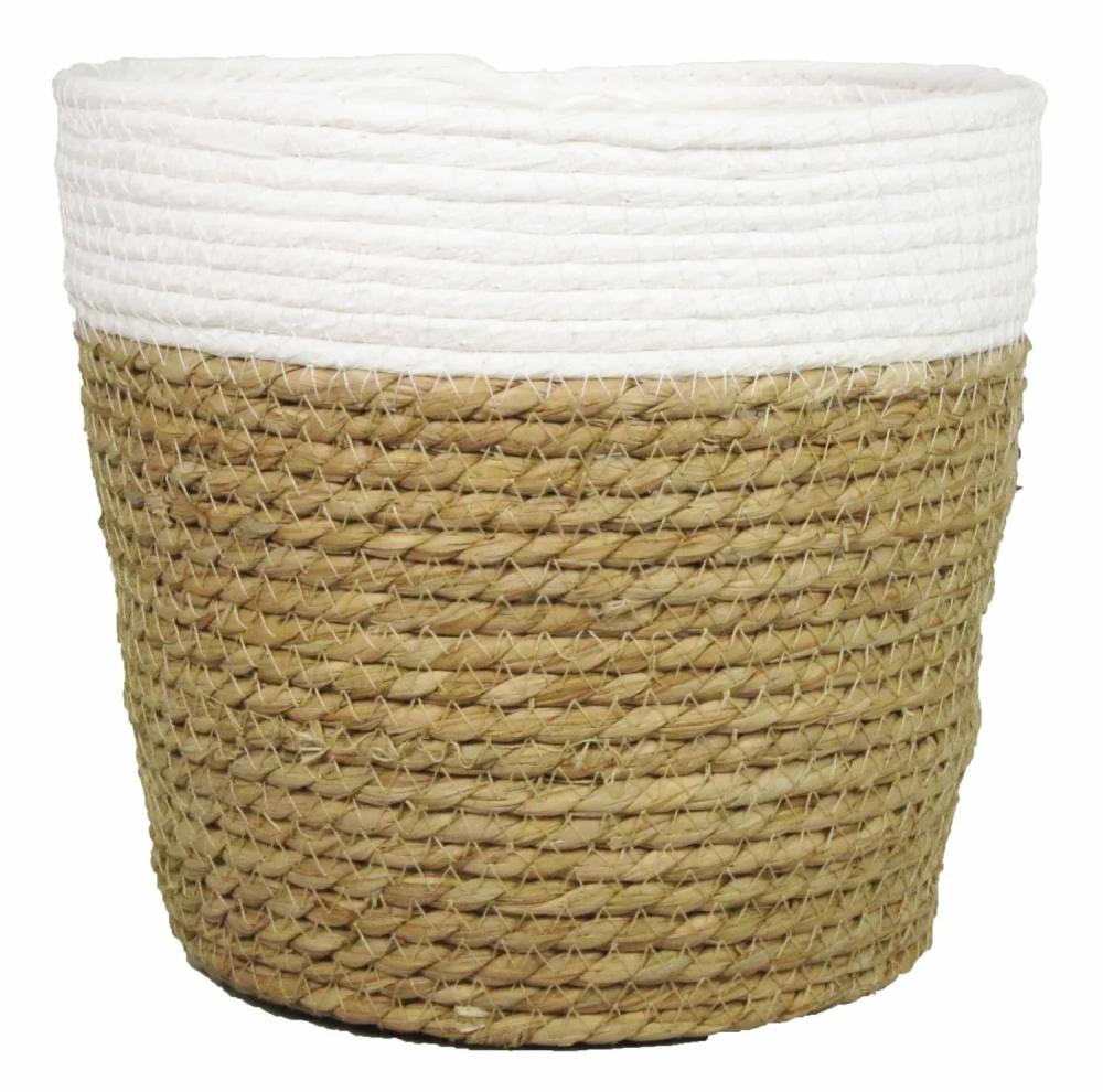 Baskets | Storage Basket Dominga, White-Beige, 5"/13Cm, Ø6.3"/16Cm Accessories Baskets