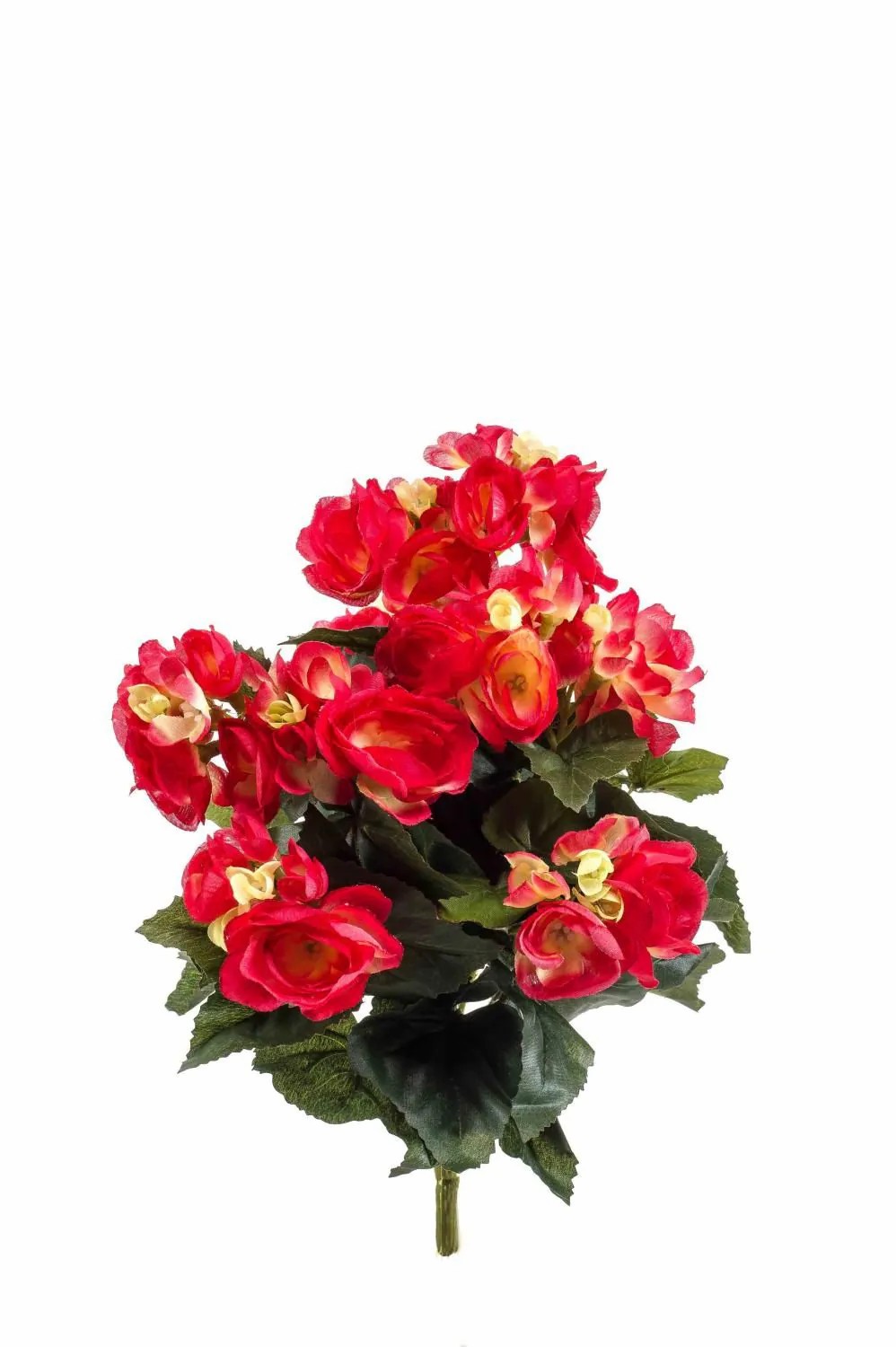 Begonia | Artificial Begonia Catinka On Stick, Fuchsia, 12"/30Cm Artificial Flowers Begonia