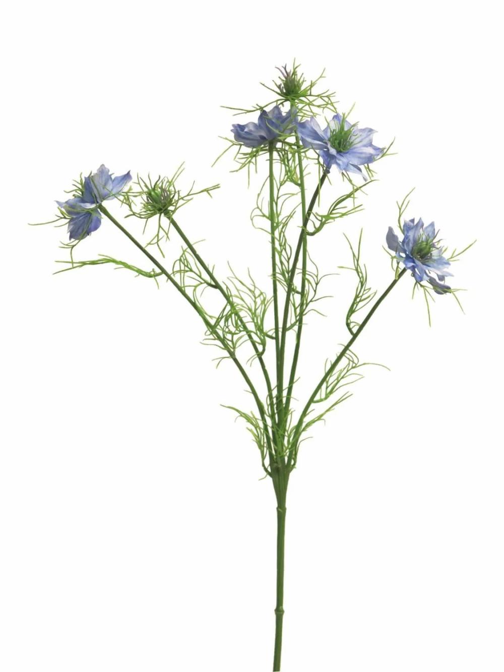 Black cumin | Artificial Black Cumin Branch Tianke, Blue, 26"/65Cm Artificial Flowers Black cumin