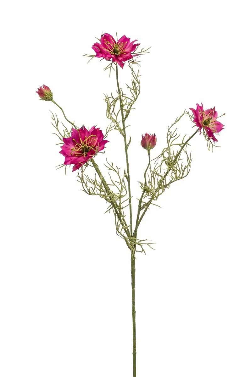 Black cumin | Decorative Branch Nigella Jennie, Fuchsia, 28"/70Cm Artificial Flowers Black cumin