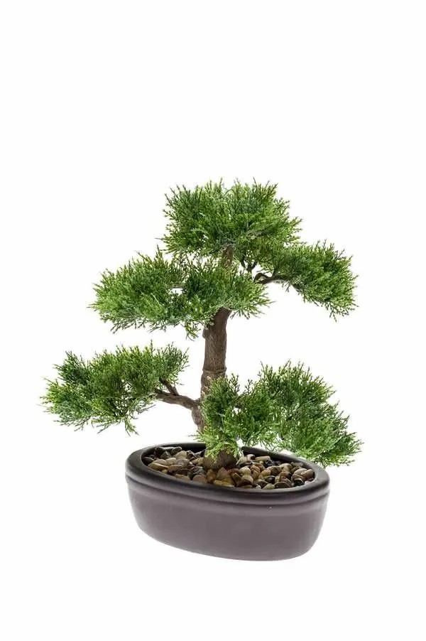 Bonsai trees | Artificial Bonsai Cedar Bertolt In Planter, 12"/30Cm Artificial Trees Bonsai trees