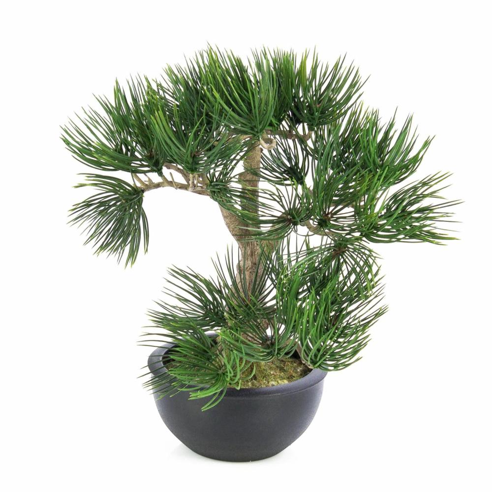 Bonsai trees | Plastic Bonsai Pine Catalina, In A Planter, Green, 14"/35Cm Artificial Trees Bonsai trees