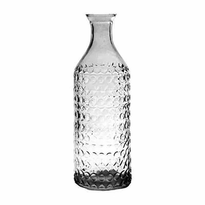 Bottles | Bottle Timoteo Made Of Glass, Structure Pattern, Clear, 30Cm, Ø10Cm Accessories Bottles