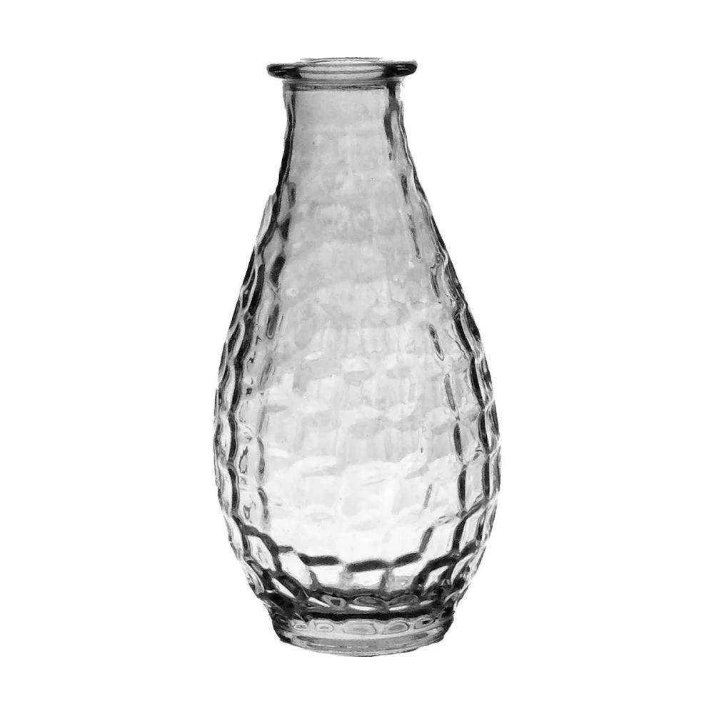 Bottles | Decorative Bottle Femigio Made Of Glass, Structure Pattern, Clear, 14Cm, Ø7Cm Accessories Bottles