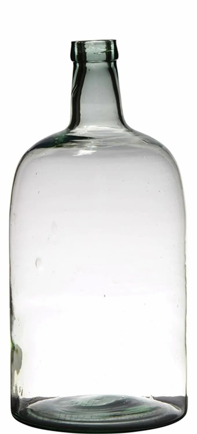 Bottles | Decorative Bottle Niran, Glass, Recycled, Clear-Green, 16"/40Cm, Ø7.5"/19Cm Accessories Bottles