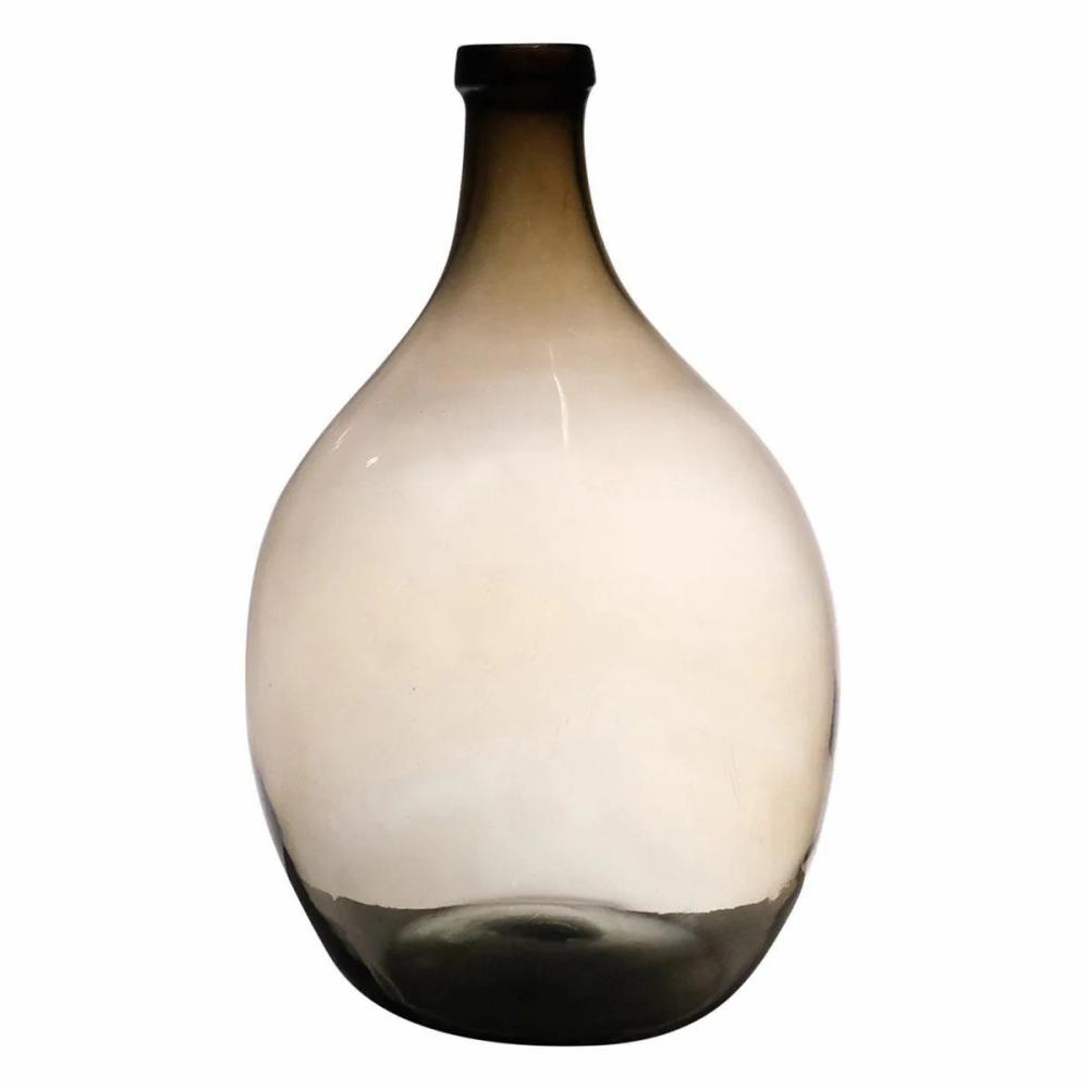 Bottles | Decorative Vase Made Of Glass Omaia, Recycled, Orange-Brown-Clear, 43Cm, Ø29Cm Accessories Bottles