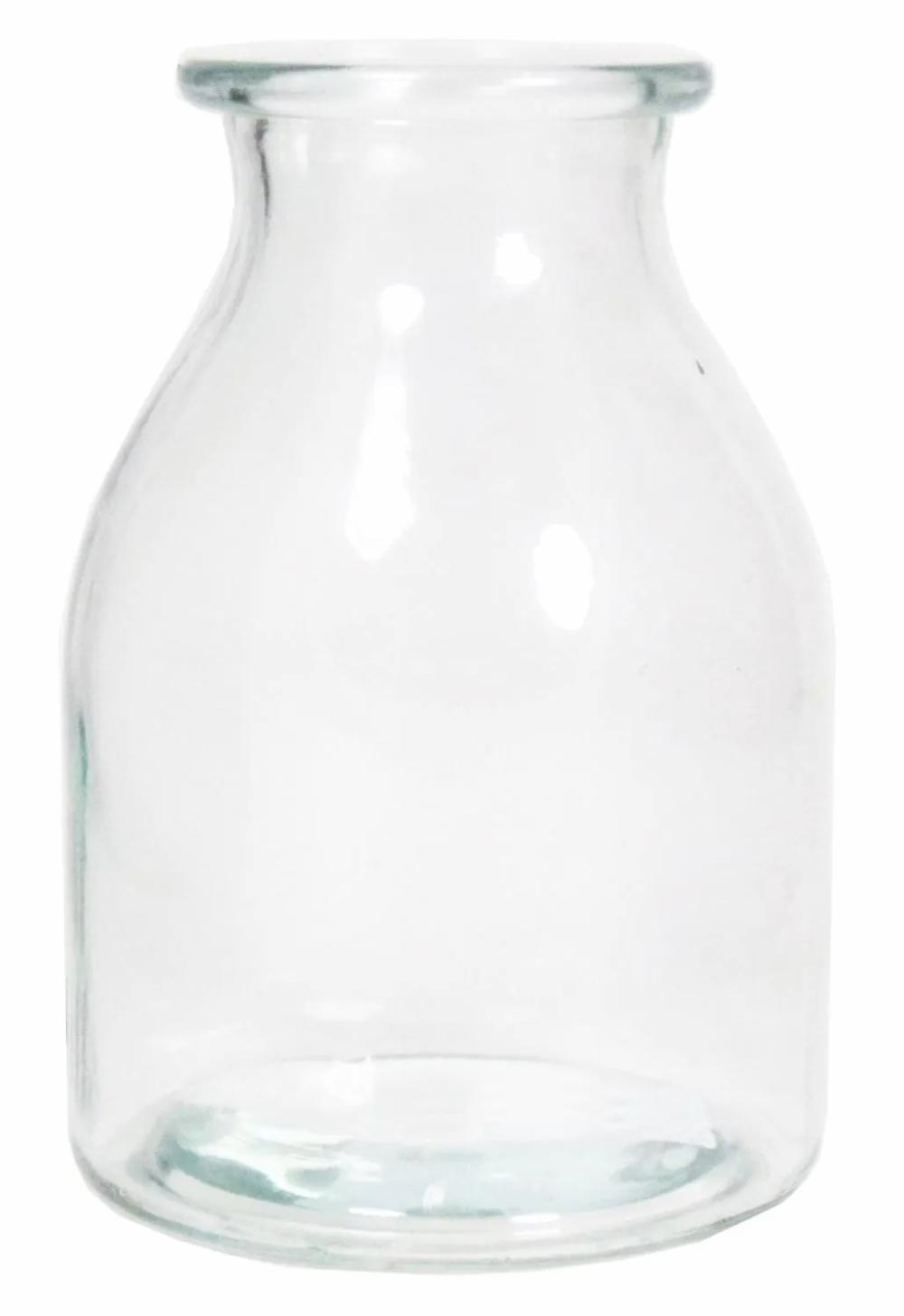 Bottles | Flower Vase Etienne, Glass, Clear, 7"/18Cm, Ø4.7"/12Cm Accessories Bottles