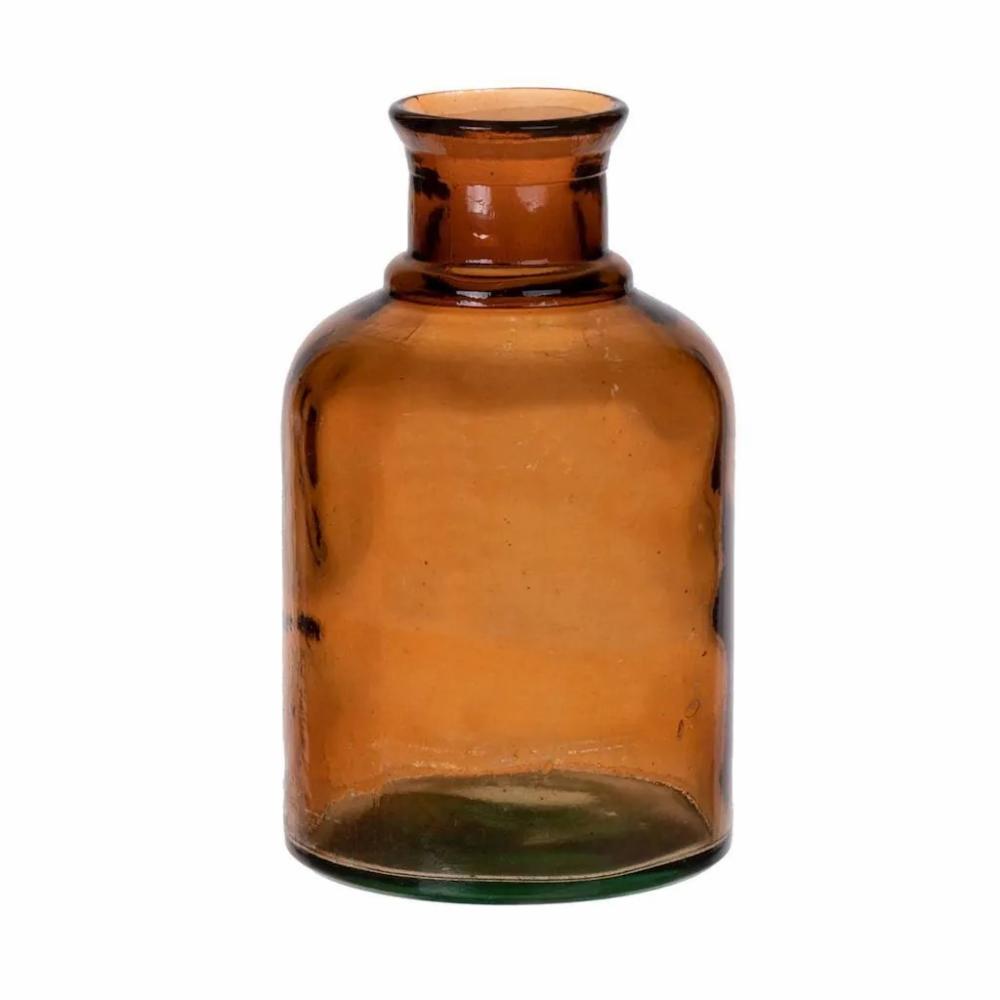 Bottles | Glass Bottle Belisa, Recycled, Brown-Clear, 8"/19,5Cm, Ø4.7"/12Cm Accessories Bottles