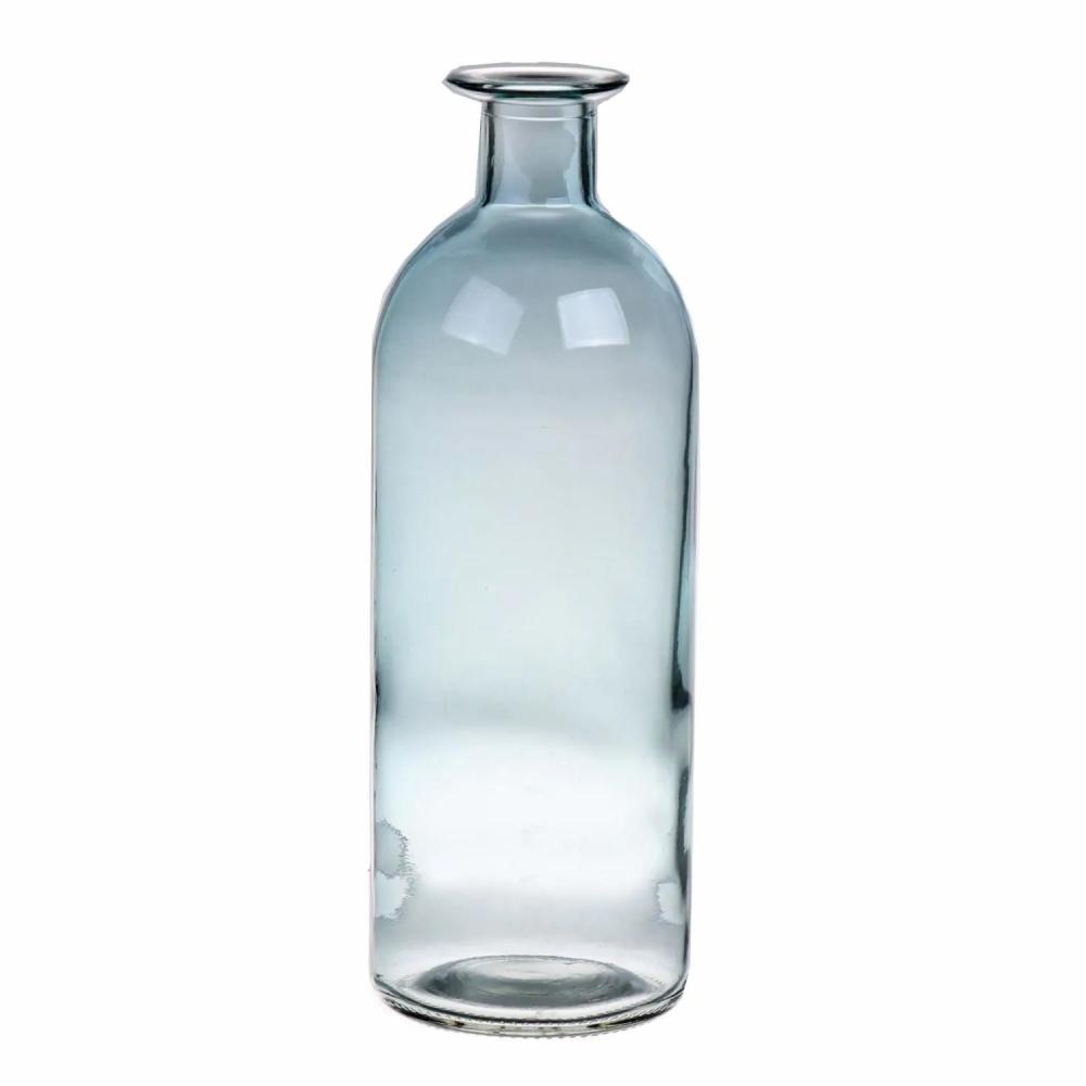 Bottles | Glass Vase Arancha, Light Blue-Clear, 8"/20,3Cm, Ø2.8"/7Cm Accessories Blue