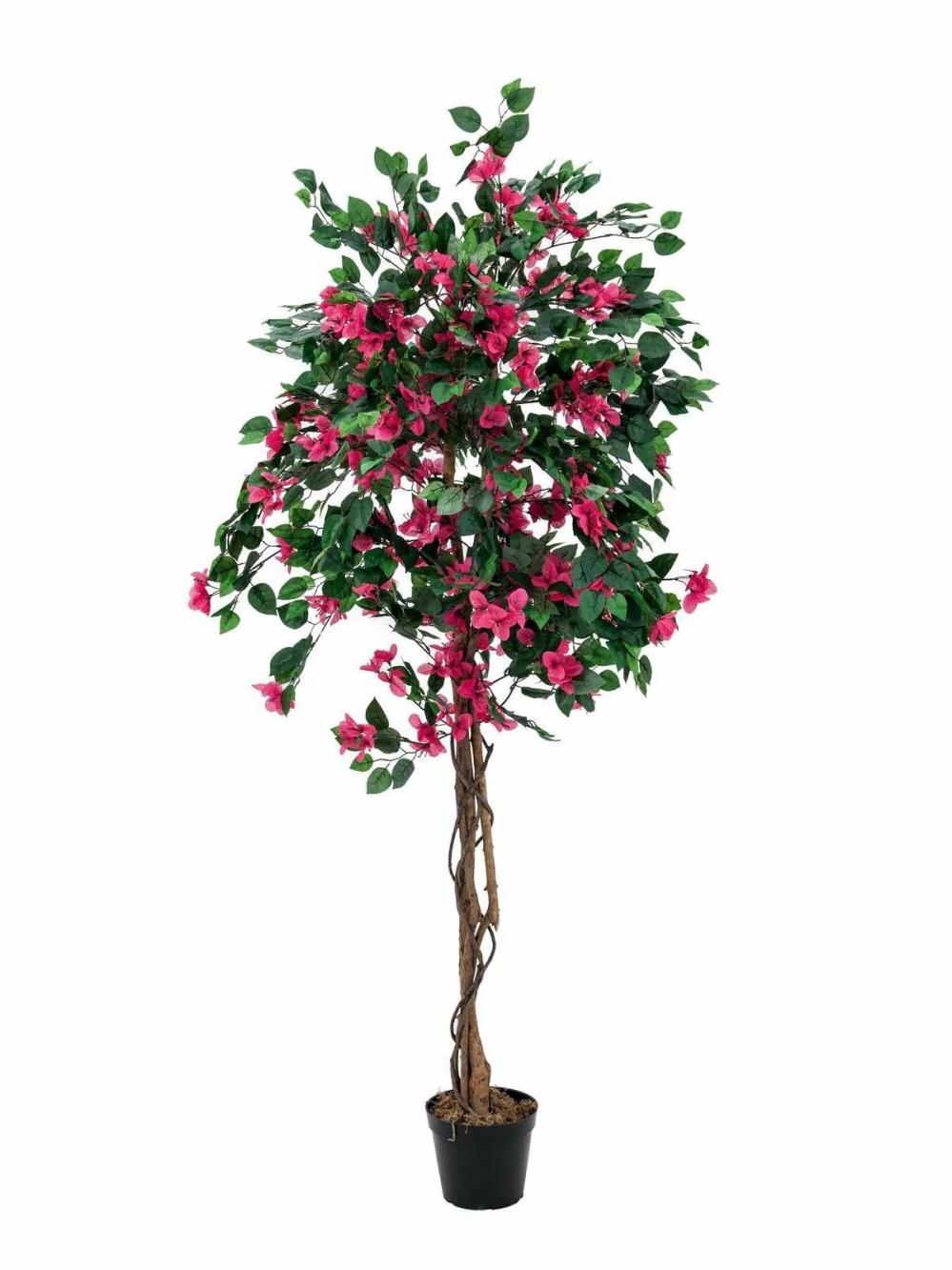 Bougainvillea | Artificial Bougainvillea Banu, Real Stems, Blooms, Pink, 5Ft/150Cm Artificial Trees Bougainvillea