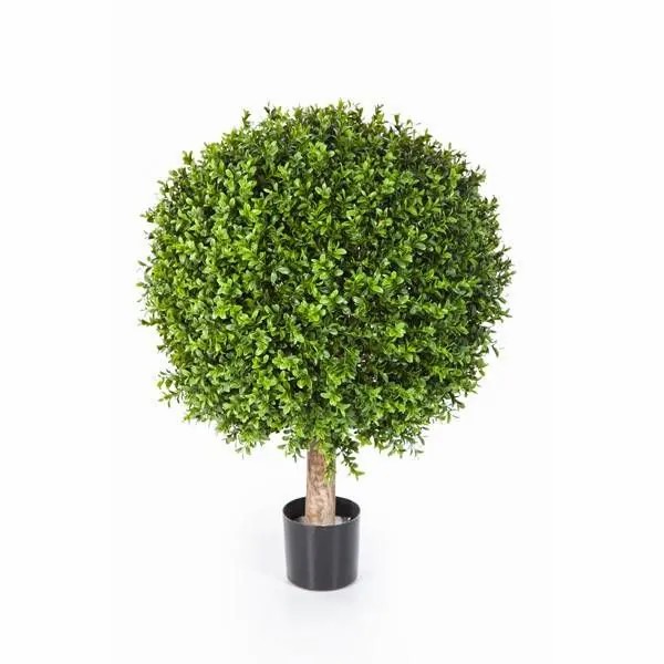 Boxwood | Artificial Buxus Ball Tom, Natural Stem, 30"/75Cm, Ø 24"/60Cm Artificial Trees Boxwood