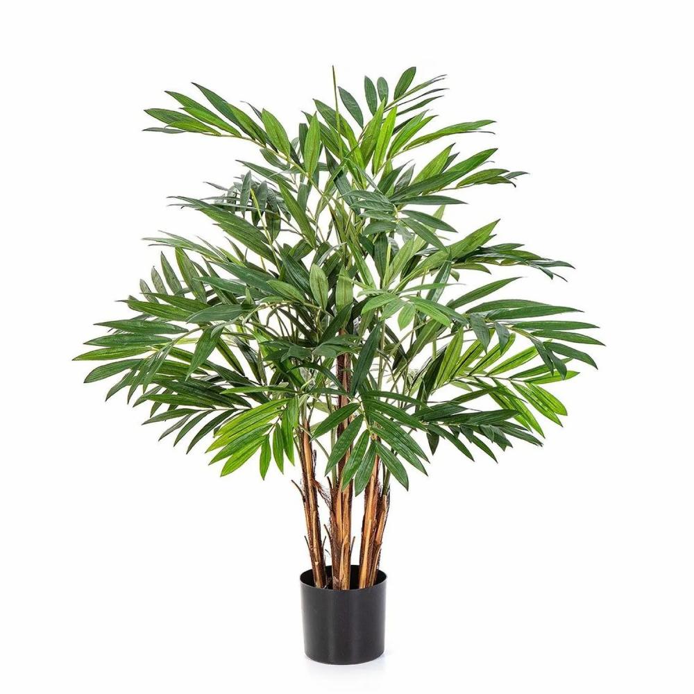 Broadleaf lady palm | Artificial Broadleaf Lady Palm (Rhapis Excelsa) Virpi, 4Ft/110Cm Artificial Palms Broadleaf lady palm