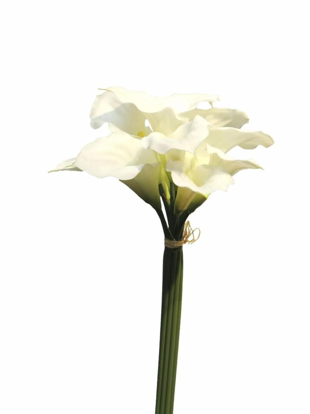 Calla | Artificial Calla Bouquet Yongheng, Cream, 18"/45Cm Artificial Flowers Calla