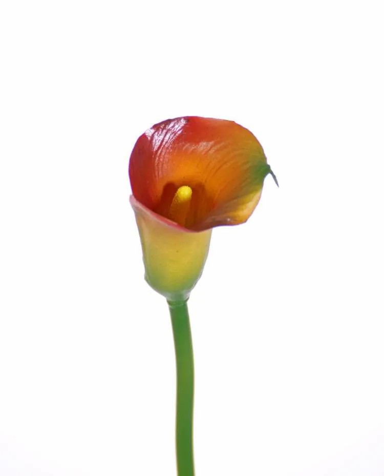 Calla | Artificial Calla Chidora, Orange-Yellow, 22"/55Cm, 2"X2.4"/5X6Cm Artificial Flowers Calla