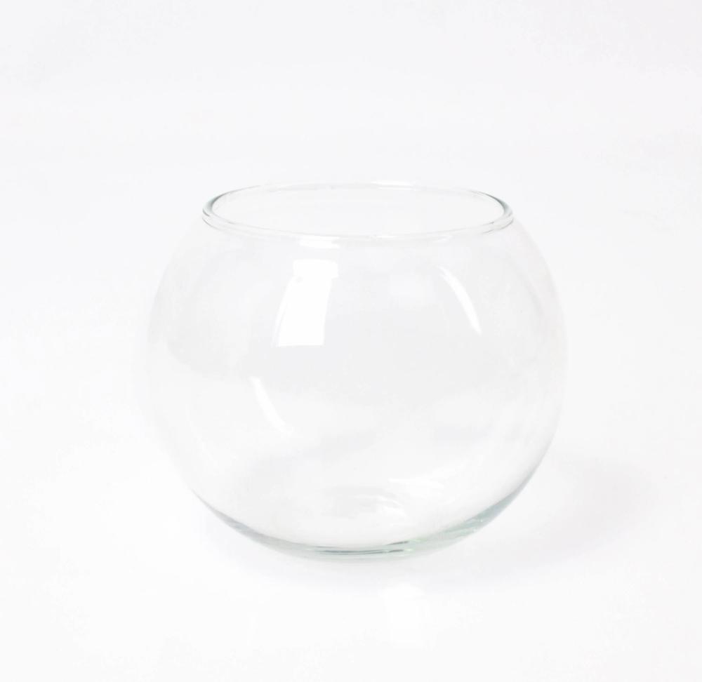 Candle holders | Fish Bowl Vase Tobi Earth, Clear, 4"/10Cm, Ø4.5"/11,5Cm Accessories Candle holders