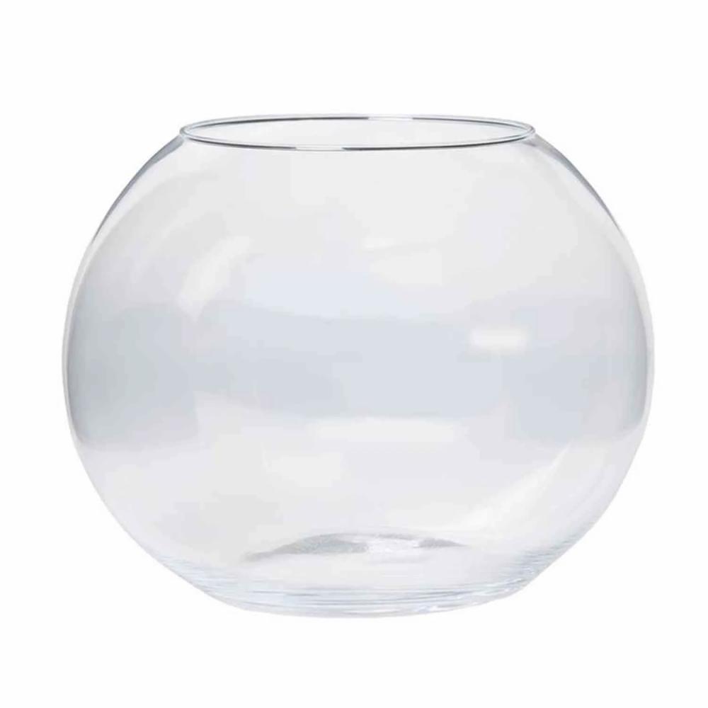 Candle holders | Glass Vase Tobi Ocean, Ball, Clear, 8"/20Cm, Ø10"/25Cm Accessories Candle holders