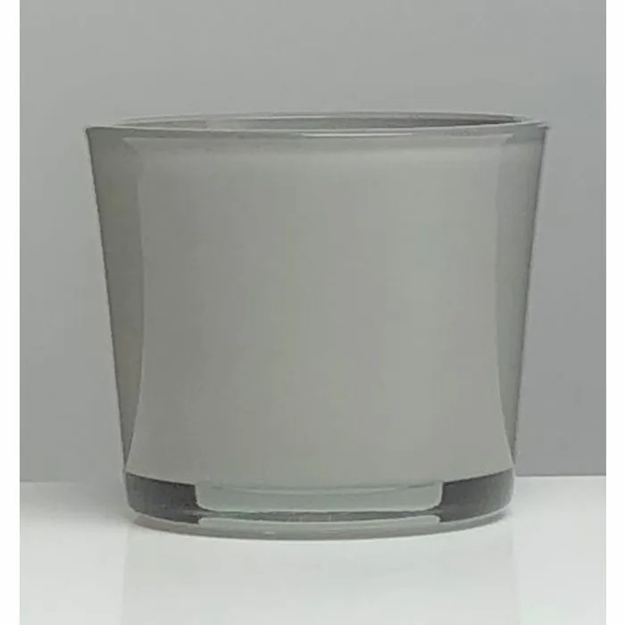 Candle holders | Large Glass Tealight Holder Alena, Grey, 3.5"/9Cm, Ø4"/10Cm Accessories Candle holders