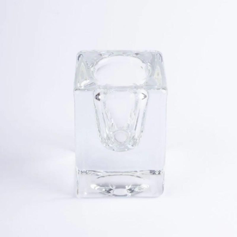 Candle holders | Square Glass Candleholder Soluna For Dinner Candles, Transparent, 1.6"X1.6"X2.4"/4X4X6Cm Accessories Candle holders