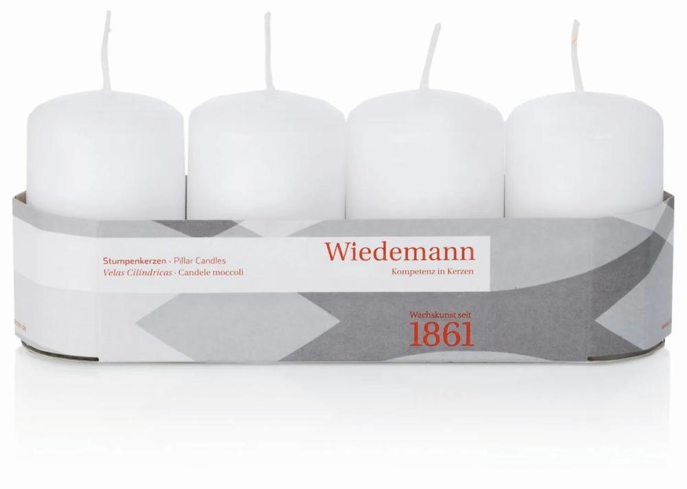 Candles | Advent Wreath Pillar Candles Jenaro, 4 Pieces, White, 3.1"/8Cm, Ø2"/5Cm, 18H – Made In Germany Accessories Candles