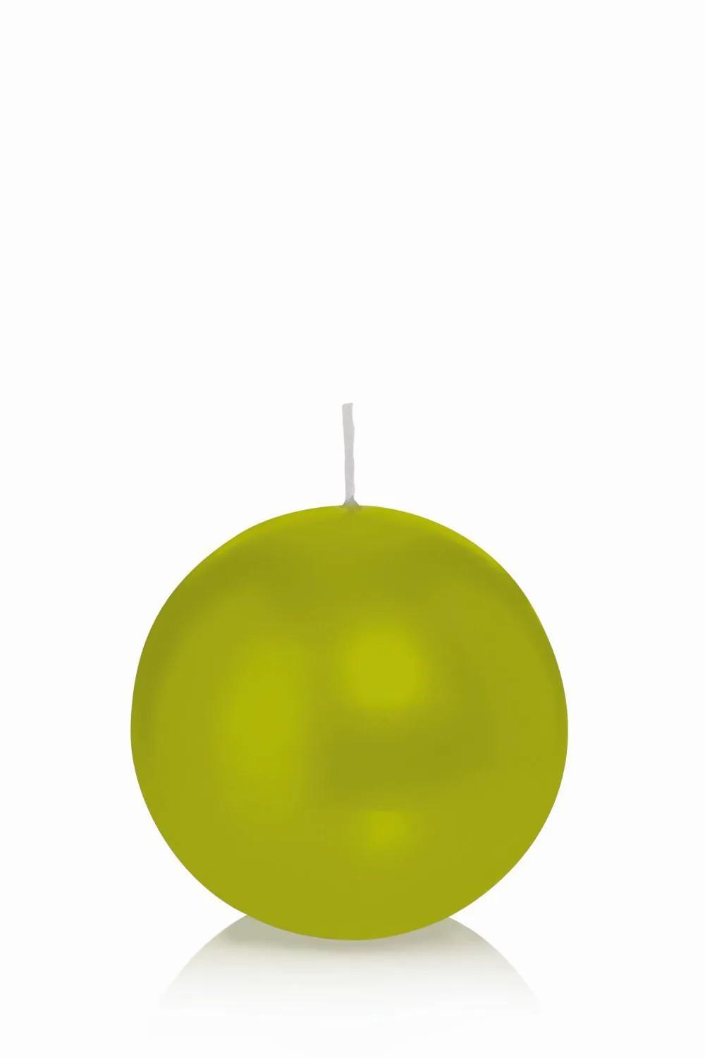 Candles | Ball Wax Candle Maeva, Green, Ø3.1"/8Cm, 25H – Made In Germany Accessories Candles