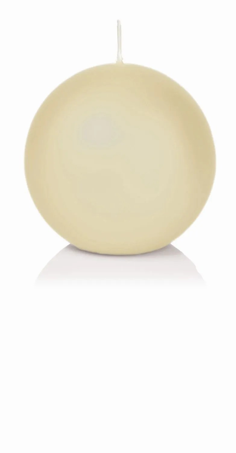 Candles | Ball Wax Candle Maeva In Cellophane Foil, Cream, Ø2.8"/7Cm, 25H – Made In Germany Accessories Beige