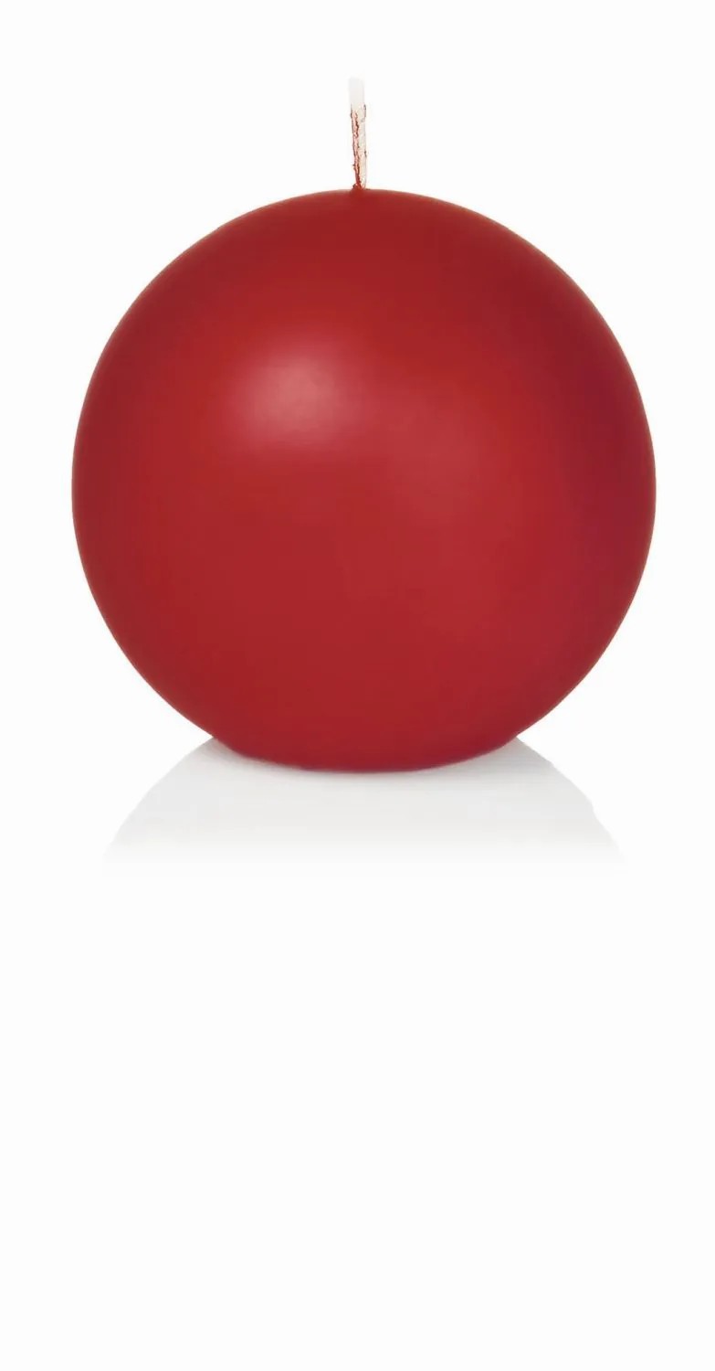 Candles | Ball Wax Candle Maeva In Cellophane Foil, Dark Red, Ø2.8"/7Cm, 25H – Made In Germany Accessories Candles