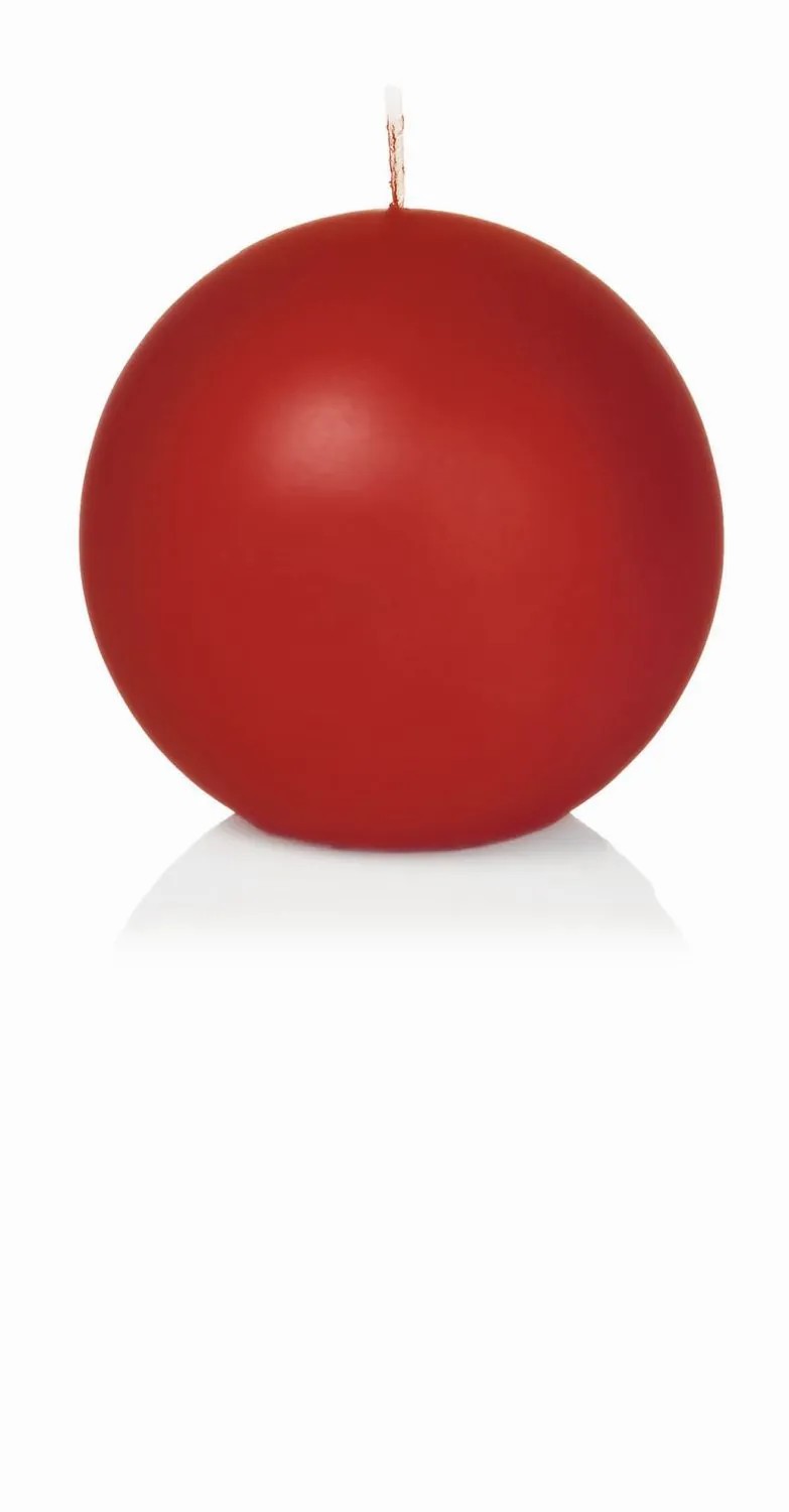 Candles | Ball Wax Candle Maeva In Cellophane Foil, Red, Ø2.8"/7Cm, 25H – Made In Germany Accessories Candles