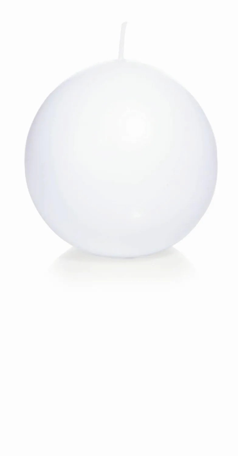 Candles | Ball Wax Candle Maeva In Cellophane Foil, White, Ø2.8"/7Cm, 25H – Made In Germany Accessories Candles