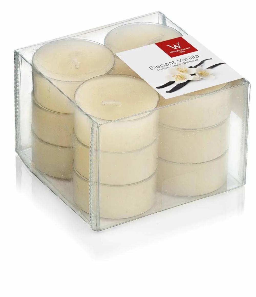 Candles | Tea Lights Astrid With Fragrance, Elegant Vanilla, 12 Pcs, Cream, 0.6"/1,6Cm, Ø1.5"/3,7Cm, 4H Accessories Beige