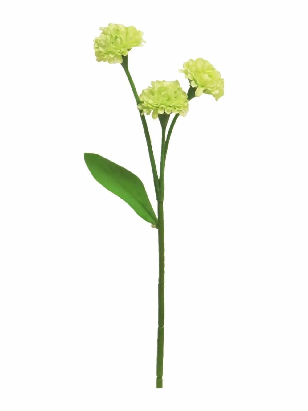 Carnation | Decorative Carnation Flower Yishu, Light Green, 12"/30Cm Artificial Flowers Carnation