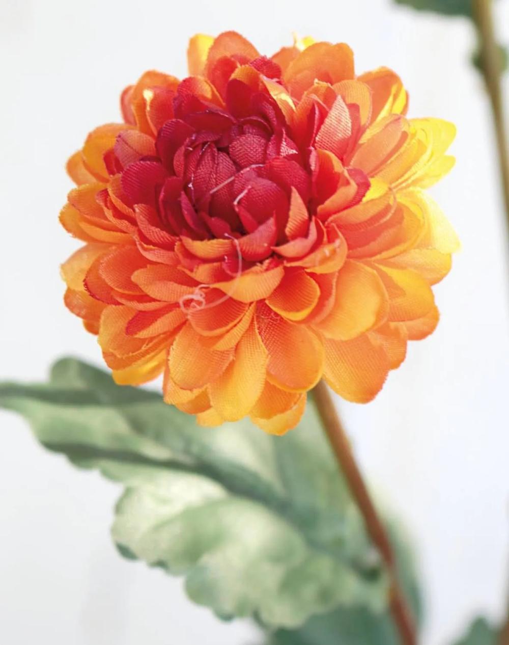 Chrysanthemum | Artificial Chrysanthemum Ryon, Orange, 28"/70Cm, Ø1.2"-2"/3-5Cm Artificial Flowers Chrysanthemum