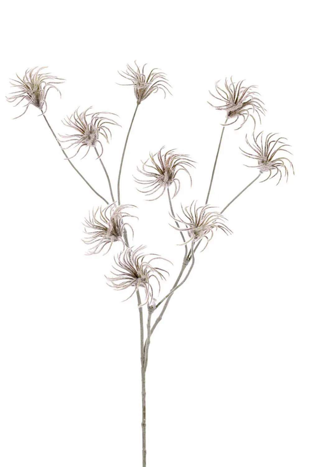 Clematis | Artificial Clematis Seed Pod Harway, Brown, 28"/70Cm Artificial Flowers Brown