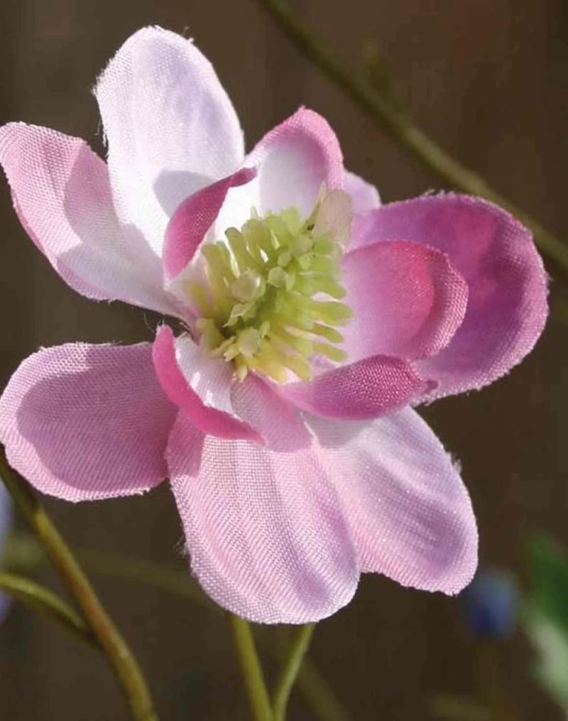 Columbine | Artificial Columbine Flower Neelia, Light Pink, 3Ft/100Cm, Ø0.8"-2" /2-5Cm Artificial Flowers Columbine