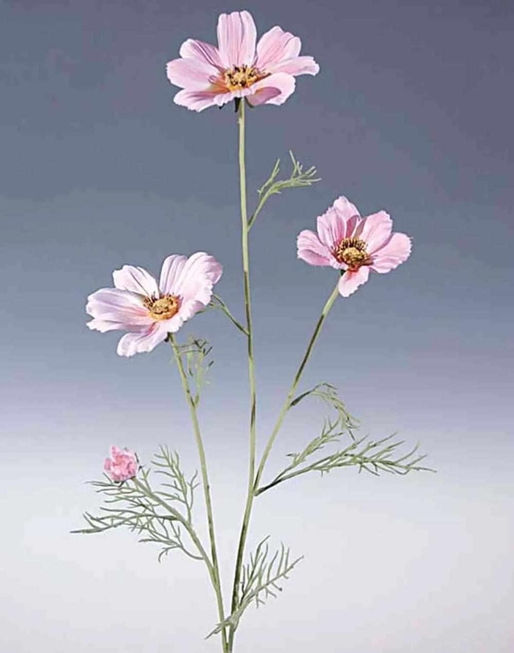 Cosmos | Artificial Cosmea Taliyah, Light Pink, 3Ft/95Cm Artificial Flowers Cosmos