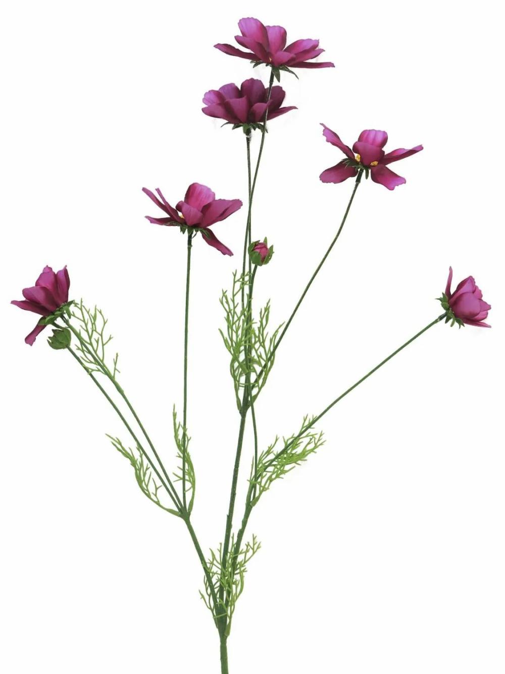 Cosmos | Artificial Cosmos Branch Bailing, Violet, 3Ft/90Cm Artificial Flowers Cosmos