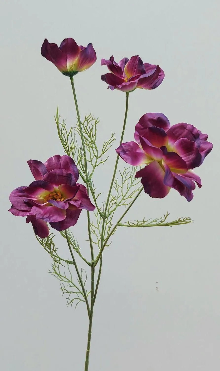 Cosmos | Decorative Flower Branch Cosmos Prestiosa, Violet-Green, 30"/75Cm Artificial Flowers Cosmos