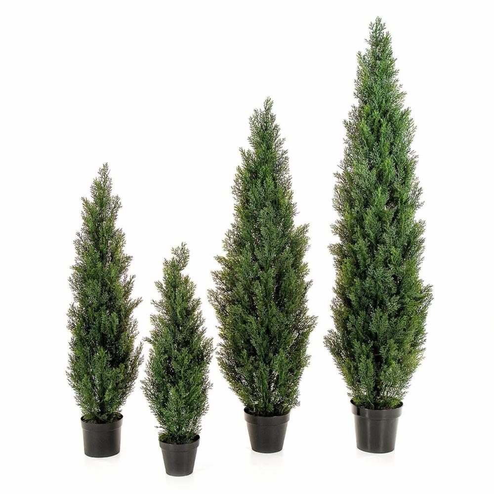 Cypresses | Artificial Cedar Revati, Crossdoor, Green, 3Ft/90Cm Artificial Trees Cypresses