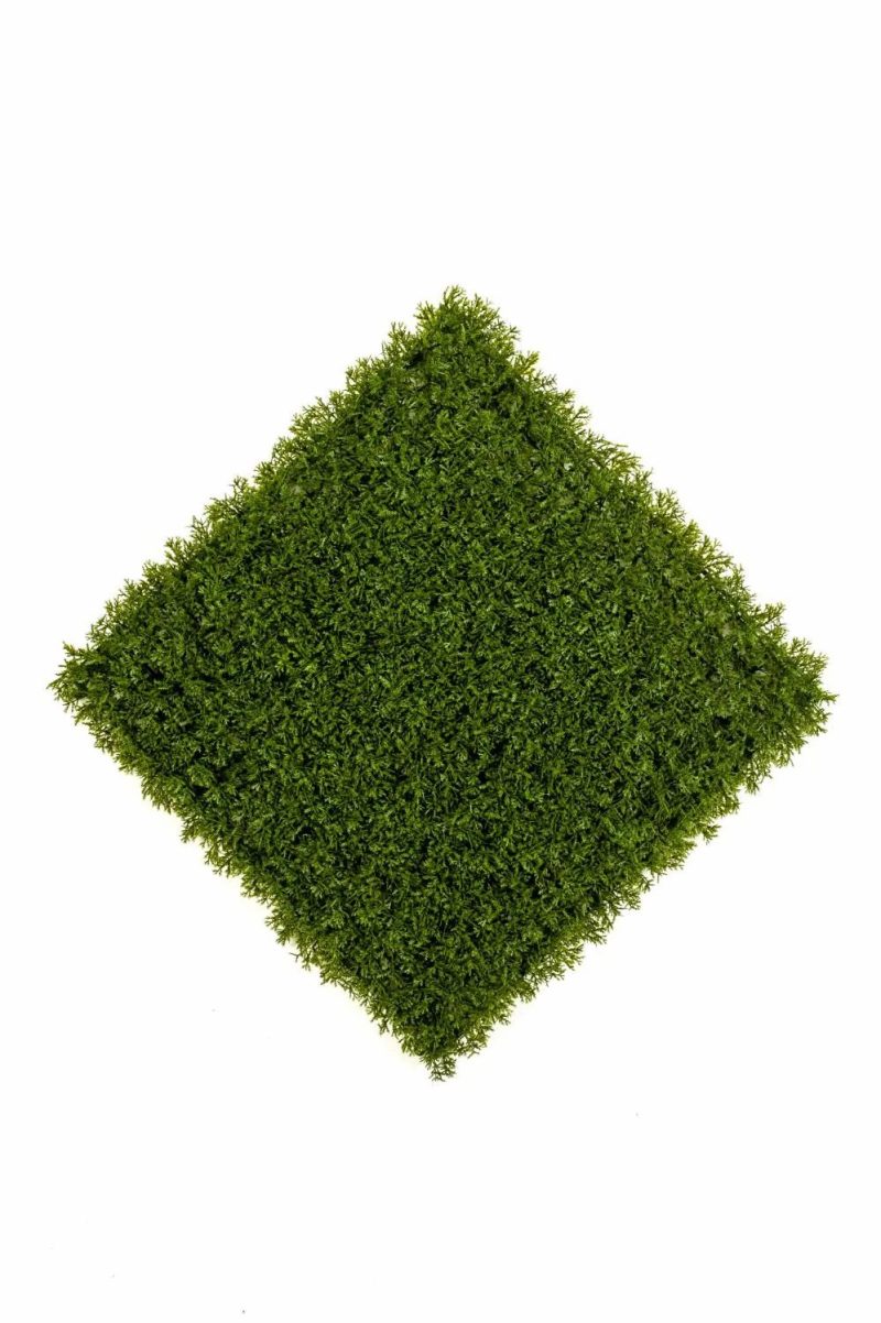 Cypresses | Artificial Cypress Hedge / Mat Miharu, Crossdoor, Green, 20"X20"/50X50Cm Artificial Trees Cypresses