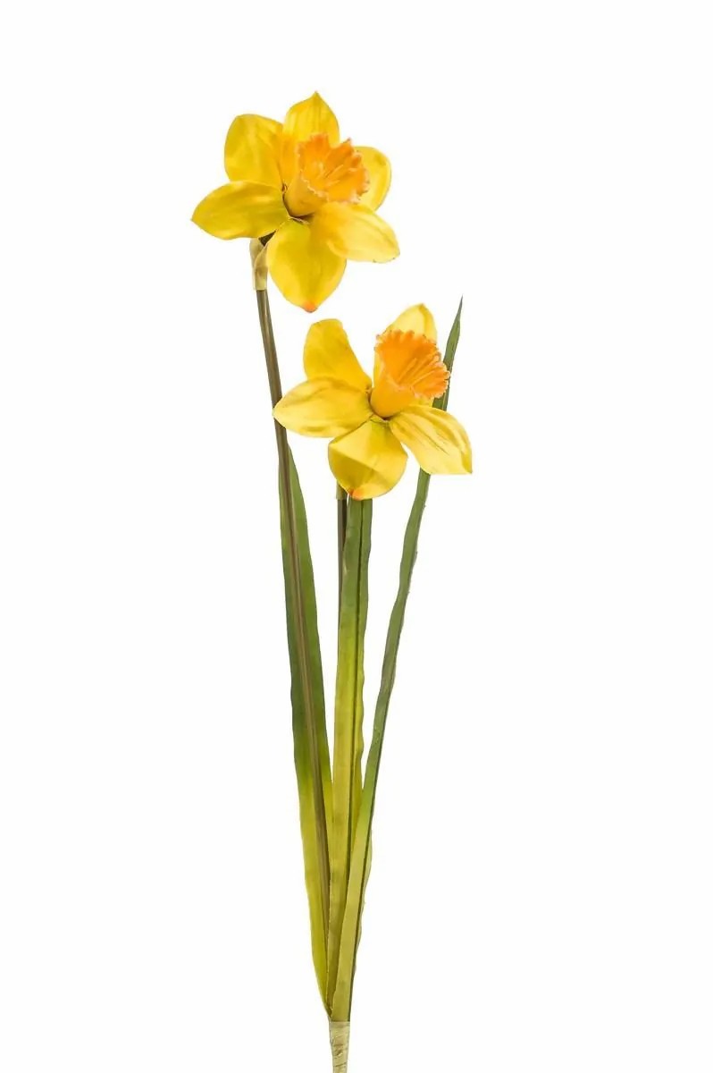 Daffodils | Decorative Flower Daffodil Otzara On Spike, Yellow, 24"/60Cm Artificial Flowers Daffodils