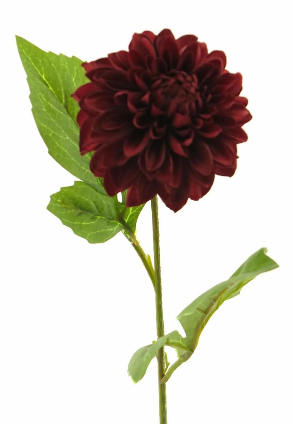 Dahlia | Artificial Dahlia Wanru, Burgundy, 20"/50Cm Artificial Flowers Dahlia